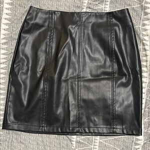 Amazon Black faux Leather Skirt